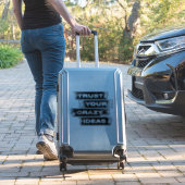 アイディアを信頼熱狂するする |ラベルグランジステッカー シール (スーツケースインサイチュ)