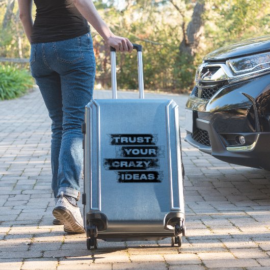 アイディアを信頼熱狂するする |ラベルグランジステッカー シール (スーツケースインサイチュ)