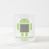 アイディアを内側に展開する(Bug Droid Grid Illusion) フロストグラスマグカップ (中央)