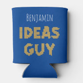 アイディアガイ電球ギークおもしろいことわざ文字 缶クーラー (裏面)