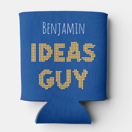 アイディアガイ電球ギークおもしろいことわざ文字 缶クーラー (裏面)