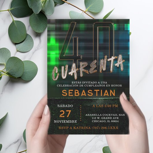 アイディアパラ・フィエスタスデ40クンプレアニョスパラチコス 招待状