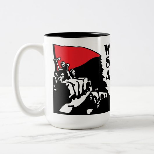 アイディア及び行為のwsaのくもの巣のzineのコーヒー・マグ ツートーンマグカップ (左)