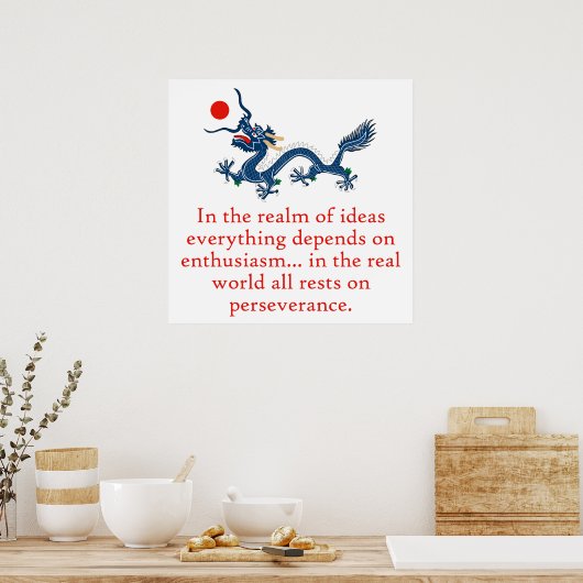 アイディア界 – 忍耐引用文 ポスター (キッチン)