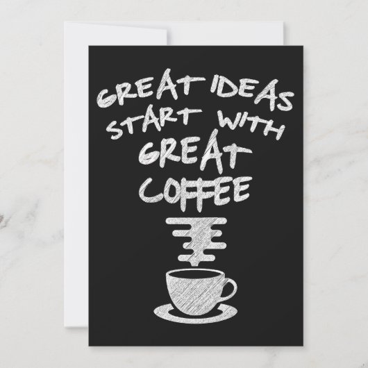アイディア素晴らしはコーヒーで始ま素晴らしる 招待状 (正面)
