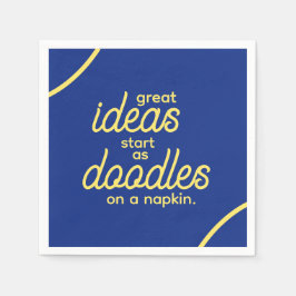 アイディア素晴らしはナプキンにドードルとして始まる スタンダードカクテルナプキン