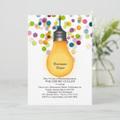 アイディア素晴らし電球リタイアメントパーティの招待状 招待状 (スタンド正面)