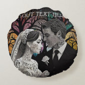 アイディア結婚及び贈与 ラウンドクッション (裏面)