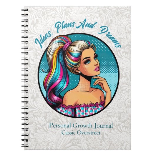 アイディア、計画と夢の個人的な成長ジャーナル ノートブック (正面)