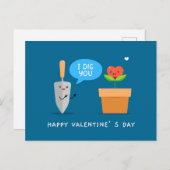 アイディグハッピーバレンタインデー おもしろい |愛 シーズンポストカード (正面/裏面)