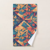 アイディモザイクカラフルパタパーソナライズされたーン バスタオルセット (ハンドタオル)