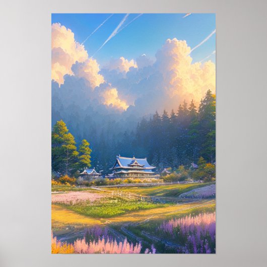 アイディルリックビレッジアミンスト威厳のある自然 ポスター (正面)