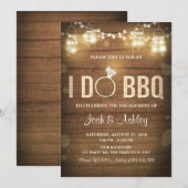 アイディー BBQ 婚約パーティー カップルシャワー ラスティック 招待状 (正面/裏面)