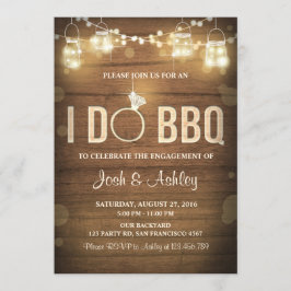 アイディー BBQ 婚約パーティー カップルシャワー ラスティック 招待状