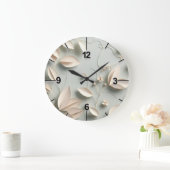 アイデザインクリームフローラウォールクロック |ホームデコーダー| ラージ壁時計 (ホーム)
