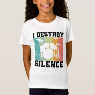 アイデストロイシレンスヴィンテージ動揺してドラマーレトロ Tシャツ