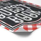 アイデュービービーキュー カップルの共同エンゲージメント ゲストブックサイン ポスター (角)