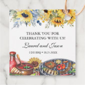 アイデュ BBQ ヒマワリ ラスティック 婚約パーティー フェイバータグ (裏面)