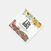 アイデュ BBQ ヒマワリ ラスティック 婚約 パーティ スタンダードカクテルナプキン (角)