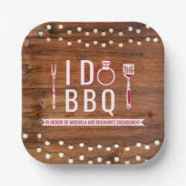 アイデュ BBQ ラスティックエンゲージメントパーティー カップルシャワー ペーパープレート