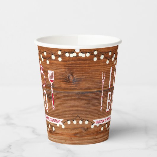 アイデュ BBQ ラスティックエンゲージメントパーティー カップルシャワー 紙コップ (左)