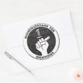 アイデンティティの数学者スタンプ ラウンドシール (封筒)