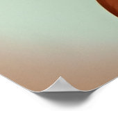 アイデンティティーを示す首輪付きゴールデン犬ラベル ポスター (角)