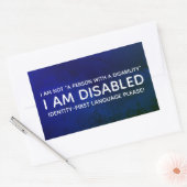 アイデンティティー・ファースト障害 長方形シール (封筒)