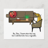 アイデンティティ危機、トマトが精神科医を見る ポストカード (正面)