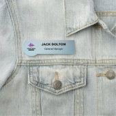 アイデ企業のィティパーソナライズされた：シルバーネームバッジ 名札 (インサイチュ)