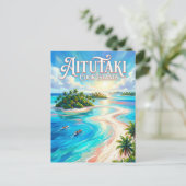 アイトゥタキ ラグーン クック諸島 ポストカード (スタンド正面)