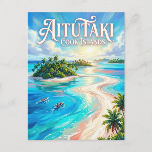 アイトゥタキ ラグーン クック諸島 ポストカード (正面)
