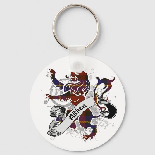 アイトケンタータンチェックライオン キーホルダー (正面)