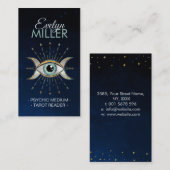 アイトリプルムーン – 宝石と金ゴールド 名刺 (正面/裏面)