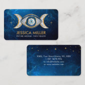 アイトリプルムーン – 宝石と金ゴールド 名刺 (正面/裏面)