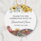 アイドゥ BBQ ヒマワリ ラスティック 婚約パーティー フェイバータグ (裏面)