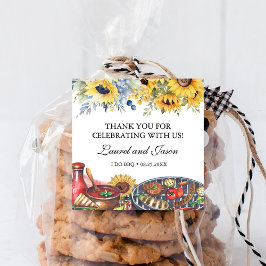 アイドゥ BBQ ヒマワリ ラスティック 婚約 パーティ スクエアシール