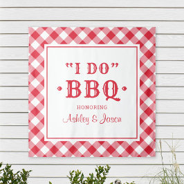 アイドゥ BBQ レッド ギンガム ウェディング バックドロップ タペストリー