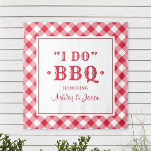 アイドゥ BBQ レッド ギンガム ウェディング バックドロップ タペストリー