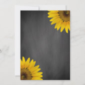 アイドゥBBQサンフラワーズ素朴カップルシャワーチョーク 招待状 (裏面)