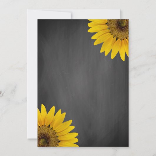 アイドゥBBQサンフラワーズ素朴カップルシャワーチョーク 招待状 (裏面)