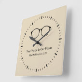 アイドクターオフィス待合室時計 スクエア壁時計 (傾斜)