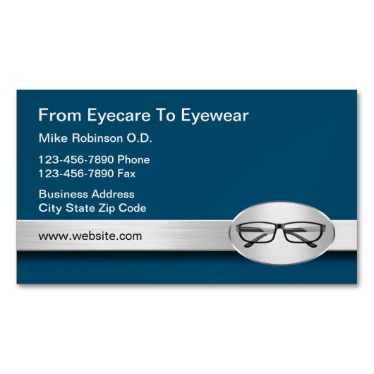 アイドクタービジョン気に磁気名刺 マグネット名刺 (正面)