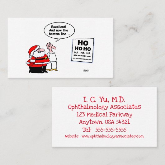 アイドクターユーモアのあるのクリスマス・シーズン 名刺 (正面/裏面)