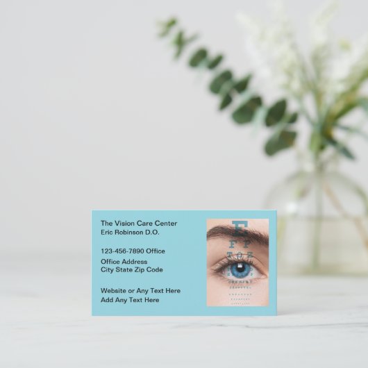 アイドクター気にビジョンセンター 名刺 (スタンド正面)