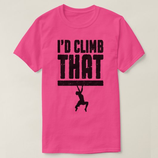 アイドクライムザロック登山ボルダリングおもしろいクライム Tシャツ (デザイン正面)