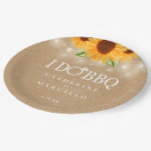 アイドバークラフト素朴サンフラワー婚約パーティ ペーパープレート (アングル)