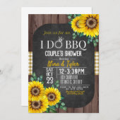 アイドバーベクサンフラワーカップルズシャワー招待状 招待状 (正面/裏面)