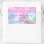 アイドラッシュ拡張メイクアップアーティストオーキッドピンクドリップ 長方形シール (バッグ)