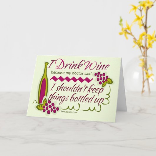 アイドリンクワインおもしろい引用文 カード (黄色い花)